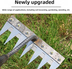 2025 New Gardening Hand Weeder Tool，Gardenia Iron Weeding Rake ，Manual Weeder Tool with Detachable Blades，Tool for Effortless Weed Removal， Flower Beds & Vegetable Patches (No Wooden Handle)