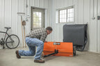 Agri-Fab 45-0492 44" Tow-Behind Lawn Sweeper, 28 cu. ft Hopper Bag Capacity; Leaf & Grass Catcher, with Adjustable Brush Height and Dump From Seat Handle