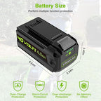40V 4000mAh Battery Compatible with Greenworks 40V 4.0Ah Lithium-Ion Battery