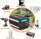 4000 Watt Power Inverter 12V DC to 110V 120V Converter for Family RV Off Grid Solar System Car with Type-C Ports 3 AC Power Outlets Dual USB Ports LCD Display Wireless Remote Control