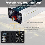 WZRELB 3500W Pure Sine Wave Inverter 36V DC to 110V 120V AC Power Converter with LED Display, Hardwire Terminal,Off-Grid Portable Power Inverter with Dual AC Outlets for Home, RV, Truck, Camping