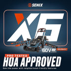 SENIX Chainsaw|60V 18" Battery Chainsaw|Brushless Electric Chainsaws|Cordless Chain Saw with 4Ah Battery & Charger|Garden Tool for Trees, Pruning, Branch Trimming, Best Gifts for Man, CSX6-M1