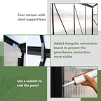 KEIKI 6x8 FT Greenhouse for Outdoors, Large Walk-in Greenhouse with Double Doors and Two Ventilation Windows for Outside Green House Garden Backyard