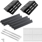 Flavorizer Bars,Heat Deflectors,Grill Burner and Grill Grid for Weber Genesis 300 Series Grills with Front Control Knob, Genesis S310 S320 S330 E310 E320 E330