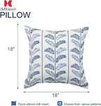Outdoor Pillows, Pack of 2 Waterproof Decorative Throw Pillows with Inserts, 18”x18” Square Pillows for Bed, Couch, Sofa and Patio Furniture