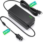 AC to DC Converter 20A/240W/12.36FT/110V-240V to 12V Converter Car Cigarette Lighter Socket AC/DC Power Adapter for Inflator, Car Refrigerator, Car Vacuum Cleaner and More