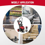 PowerSmart 80V 2600PSI Cordless Electric Pressure Washer, 6.0AH Battery Charger 1.2GPM, Battery Powered Electric Power Washer with 35FT Hose Reel, 27FT Hose, 5in1 Nozzle Set, Onboard Soap Tank
