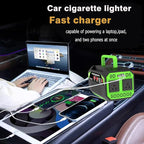 600W Power Inverter, 12V DC to 110V AC Converter with LED Display, 2 AC Outlets, 2 PD 25W Type-C, 2 QC 18W USB-A(4.2A)，2 DC Port, for Road Trips Laptop Computer