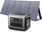 ALLPOWERS R1500 LITE 1600W/1056Wh & 3500+ Cycle LiFePO4 Battery with 4xAC Outlets, 650W MPPT, and UPS <15ms for Home, RV, Outdoor. (R1500 LITE+SP037-400W)