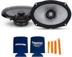 Alpine 6.5" & 6x9 R2 High-Resolution Speaker Bundle - A Pair of R2-S65C 2-Way Component Speakers & a Pair of R2-S69 6x9 Coaxial Speakers