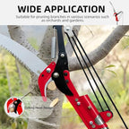15.7’’ Pole Saws for Tree Trimming - Dual-Pulley Tree Pruner, Tree Trimmers Long Handle Pruner, Manual Pole Saw for Yard & Garden, Gardening Hand Tools