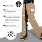 Chainsaw Chaps Apron Wrap 8-layer for Men/Women Loggers Forest Workers Protective Chain Saw Pants Adjustable