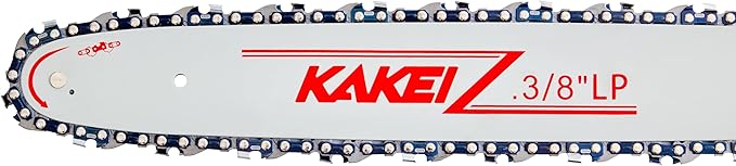 KAKEI 16 Inch Chainsaw Bar& Chain Combo - 3/8" LP Pitch, .050" Gauge, 56 Drive Links Fits Craftsman, Poulan, Ryobi, Echo, Greenworks& More (3 Chains+ 1 Bar)
