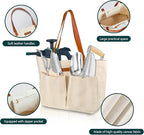 Berry&Bird Garden Tool Bag, Canvas Garden Tote With Pockets, Wear-Resistant Multi-Purpose Tool Storage Bag, Home Organizer Gardening Tool Kit for Indoor and Outdoor Gardening, 21.65" x 7.09" x 13.78"