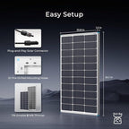 Renogy N-Type 100 Watt Solar Panel with Mounting Z Brackets, 16BB 100W Solar Panel 12V, 25% High Efficiency PV Module Power Charger for RV Camper Marine Home Rooftop Off-Grid