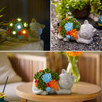 Qeeman Garden Outdoor Decor Statues: Figurine Decorations Ornaments Patio Art Balcony - Birthday Gifts for mom Grandma Women