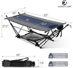 ALPHA CAMP Portable Hammock with Stand Included, Free Standing Hammock for Outside Heavy Duty, Outdoor Self Standing Hammock Foldable with Storange Net for Backyard Camping Beach 330lbs Capacity