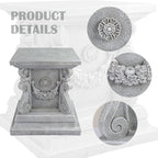 Outdoor Garden Classic Plinth Base Statue Riser，Garden Pedestal Stand For Sculptures, Plant，Flower Pots Decor， Large 12 Inch Tall.