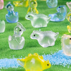 80 Pcs Mini Resin Dinosaur Variety Tiny Animals Figures Miniature Little Small Dinosaurs Figurines Bulk for Micro Fairy Garden Landscape Accessories Hide Crafts Decor
