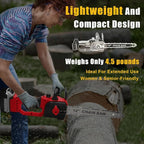 Chainsaw for Milwauke M18 18V Battery, Cordless Chainsaw with 12-Inch Chain and Bar for Wood Cutting, Tree Trimming (only tool)