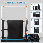 Portable Infrared Sauna for Home, 2 Person Sauna Tent for Relaxation & Detox, Dry Heated Personal Indoor Sauna with Remote Control, 2 Foldable Chairs, Full Body Spa for Gym/Pilates/Garage