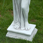 Outdoor Nymph Statues, 32Inch Garden Goddess Sculptures, Greek Mythology Roman Decor, Large Statues for Patio Yard Lawn Porch, Grey (Nymph-Grey)