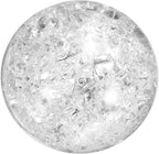 uxcell 60mm/2.4" Crystal Sphere Ball Ice Cracked Glass Solid Decorative Sphere Crystal Ball Prop Ornament for Feng Shui Divination Fortune Telling Tabletop Fountain Decoration, Clear