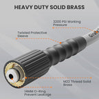Giraffe Tools Pressure Washer Hose 50FT 1/4", 3200 PSI Power Washer Hose for Replacement, Kink Resistant High Pressure Washing Hose Extension with M22-14mm Fittings, 2 Quick Connectors