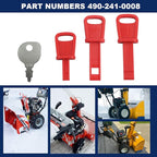 Universal Snow Blower Key Set 490-241-0008 Fits for PowerMore Troy-Bilt Briggs & Stratton MTD Craftsman Tecumseh Snow King Blower and Lawn Mower Engines (4 Keys)