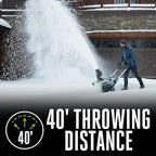 EGO Power+ SNT2112 21-Inch 56-Volt Lithium-Ion Cordless Snow Blower with Peak Power and Steel Auger - (2) 5.0Ah Batteries and Dual Port Charger Included