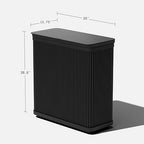 Veradek Tambour Series Outdoor Trash Can with Lid – All-Weather Waste Bin for Patio, Pool, BBQs & Parties | Durable Dual Bag System up to 30 Gallons | Modern Design for Backyard or Deck