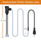 1800W Submersible Pool and Hot Tub Portable Electric Immersion Water Heater with Auto Shut Off and WiFi Timer for Bathtub, Swimming pool, Above Ground Pool, Spa, baptismal pool & Baptistry
