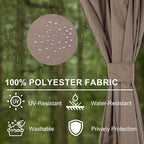BPS 10' x 12' Gazebo Curtain Privacy 4-Panel Sidewall Outdoor Replacement Shade (Only Curtain)