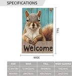 Squirrel Garden Flag Vertical Double Sided Outdoor Yard Flags 12.5x18 Inch Burlap Banners for House Lawn