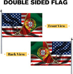 Vintage American America Usa Portugal Portuguese Flags For Outside Yard 3x5 Ft Double Sided Printed 100d Polyester Lightweight Garden Welcome Outdoor Banner Brass Grommets