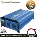 PowerBright 2000 Watt 12V Power Inverter Dual USB & AC Outlets, Easy to Install Automotive Portable Power for Power Tools, Camping and Car Accessories. ETL Approved Under UL STD 458
