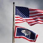 Bradford Wyoming State Flag 3x5 feet Outdoor, 3 Ply Polyester Double Sided WY Wyoming Flags Heavy Duty State of Wyoming with 2 Brass Grommets