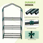 EAGLE PEAK 3-Tier Mini Greenhouse Portable Green House with Shelves & Weather-Resistant PVC Cover, Small Greenhouse for Seedlings & Gardening Gifts, 27x19x50 in, Clear
