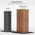 PURPLE LEAF 12' X 18' Outdoor Hardtop Gazebo for Patio Galvanized Steel Double Roof Permanent Canopy Teak Finish Coated Aluminum Frame Pavilion Gazebo with Netting