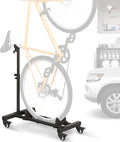 Vertical Bike Stand, Freestanding Bike Rack Garage Storage Upright Bicycle Floor Stand Indoor Bike Holder with Adjustable Height for Garage & Apartment - for Wheels Sizes up to 29”