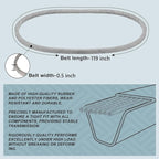 1/2 x 119'' Mower Drive Belt Replace John Deere M154294, Durable Kevlar Deck Belt for Z225 Z235 42 Inch EZtrak Zero Turn Mowers (M154294)