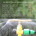 3/4 Arm Automatic Rotary Sprayer with Water Sealant Tape, 360 Degree Rotation Irrigation System Sprinkler Head, Sprinklers for Plants, Large Area Coverage Water Sprinkler for Garden Yard Lawns (4-ARM)