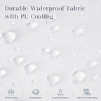 Phantoscope Pack of 2 Premium Outdoor Pillow Inserts, Dual Usage Waterproof Throw Pillows No Cover Needed, Decorative Couch Sham Cushion Stuffer Patio Couch Tent, White 20 x 20 Inches