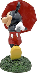 Disney Mickey Mouse Umbrella Everyday Outdoor Garden Statue, 8 inches Tall, Officially Licensed Disney Product