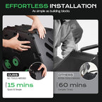 Compost Tumbler 45 Gallon/170L, Easy-Assemble Dual Chamber Compost Bin Outdoor, 360°Rotating Large Composter for Outside, Backyard, Garden, Gifts for Seasoned Gardeners & Beginners-Green