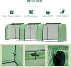 Mini Greenhouse with Roll-Up Zipper Door, Heavy Duty PE Cover, Sturdy Steel Frame, Portable Garden Plant Tent for Indoor Outdoor, Balcony, Patio, Seedlings, Fruits & Vegetables, 297x100x80Cm