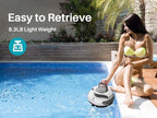 POOLPURE AquaGuard SE II Cordless Powerful Pool Vacuum (Dual Motors) 5000mAh Battery, 120-Min Non-Stop Clean Most Runtime per Dollar Auto-Clean for Flat Pools Up to 1000 Sq.Ft