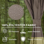 BPS 10' x 12' Gazebo Curtain Privacy 4-Panel Sidewall Outdoor Replacement Shade (Only Curtain)