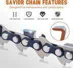Savior 18 Inch Chainsaw Guide Bar and Chain Combo, .325" Pitch, .063" Gauge, 68 Drive Links for 025, 025C, MS250, MS251, MS251C-BE Chainsaws, Replacement 183PXLBA074 578780 (3*Chains+1*Bar)