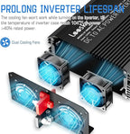 3000 Watt Power Inverter 3000W 12V DC to 110V 120V AC Inverter for Car Outdoor Solar Power Home RV Truck Compatible with Lithium Battery UL Fuses AC Terminal Block 40A USB Port Remote Control LEESKY